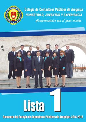 Elecciones Colegio de Contadores Arequipa Lista 1