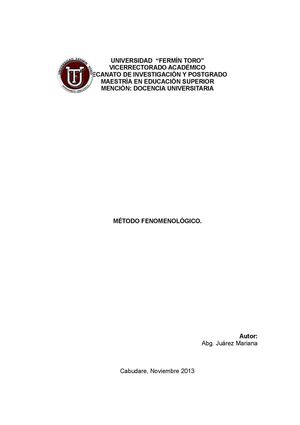 Metodo Fenomenologico