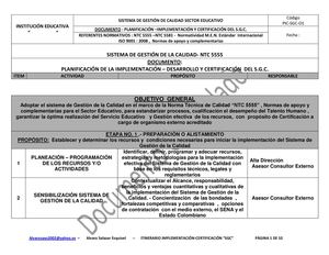 NTC 5555 SGC. Sector Educativo 