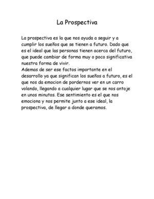 la prospectiva