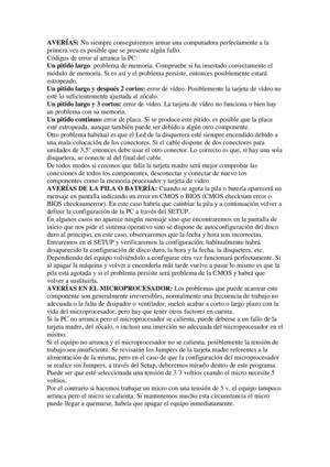 Averias mas comunes de un computador