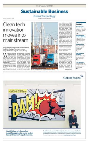 FT Special report | Sustainable Business - Green Technology