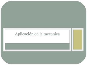 aplicación de la mecanica