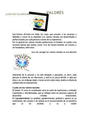 VALORES