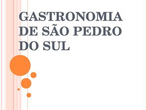 Gastronomia de São Pedro do Sul