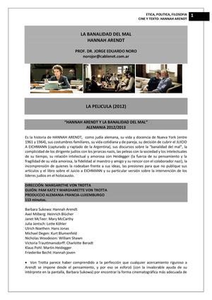 123. LA BANALIDAD DEL MAL + HANNAH ARENDT 