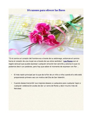 10 razones para ofrecer las flores