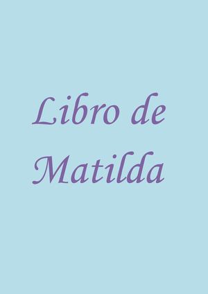 Ensayo libro "matilda"