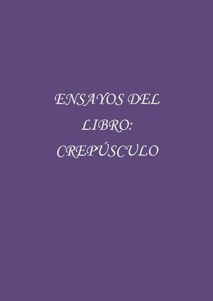 Ensayos libro "crepúsculo"