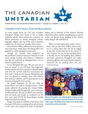 Canadian Unitarian, Fall 2013