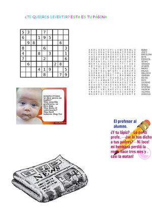 Entretenimiento en el periódico