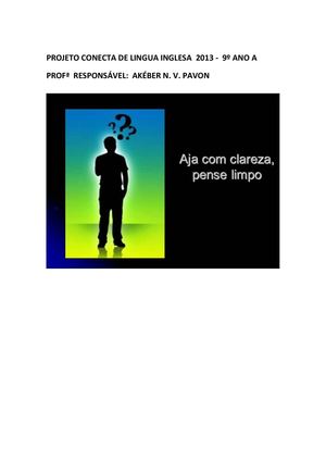 CONECTA ESCOLA 2013 - INGLÊS - 9º ANO A