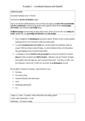 Essä språkhistoria