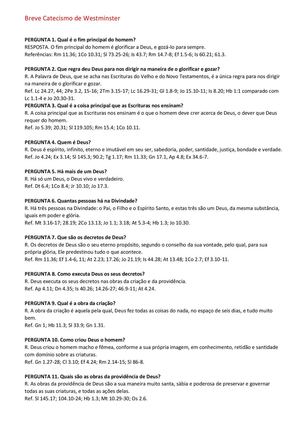 Breve Catecismo de Westminster