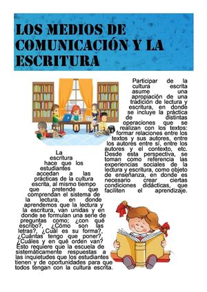 Los Medios de Comunicación y la Escritura