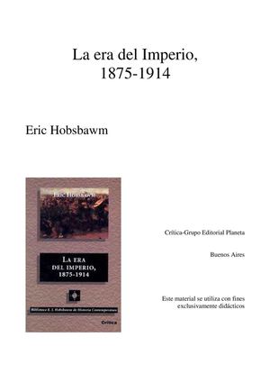 Eric Hobsbawm: La política de la democracia