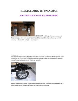 diccionario de maquinaria pesada