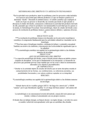 metodologia del diseño en un artefacto tecnologico