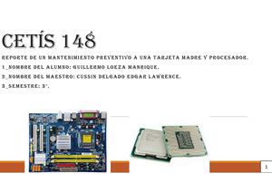 Mantenimiento a tarjeta Madre y Procesador