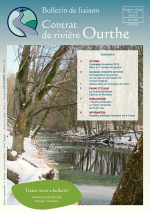 Contrat de rivière Ourthe - Bulletin de liaison décembre 2013