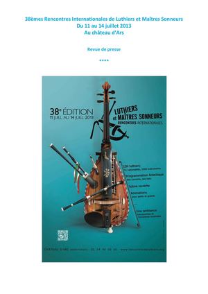 rencontres internationales de luthiers et maitres sonneurs 2012