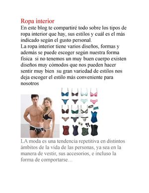 Ropa interior