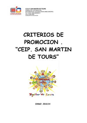 CRITERIOS DE PROMOCIÓN POR CICLOS