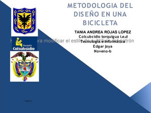 METODOLOGÍA DEL DISEÑO DE LA BICICLETA