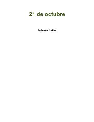 21 de octubre
