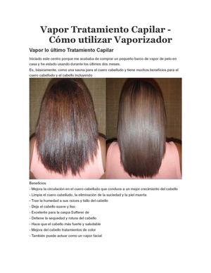 Vapor Tratamiento Capilar