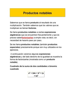 Productos Notables