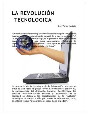 LA REVOLUCIÓN TECNOLOGICA... EL MARAVILLOSO MUNDO DE LAS TICS