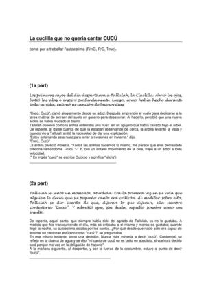 La cuclilla que no queria cantar CUCÚ (conte autoestima)