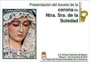 Presentación del boceto de la corona de la Asociación Amigos Soleanos para Ntra. Sra. de la Soledad de Moguer