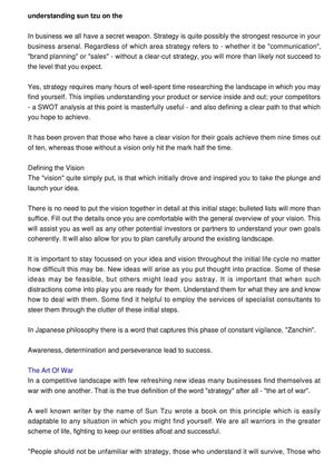 Understanding Sun Tzu On The Art Of War