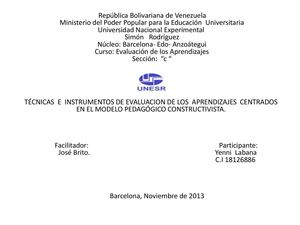 TÉCNICAS E INSTRUMENTOS DE EVALUACIÓN DE LOS APRENDIZAJES 2.