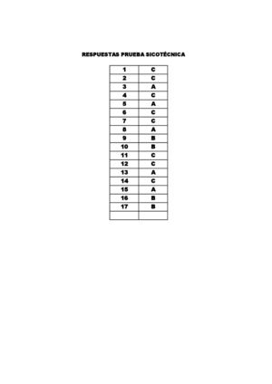 RESPUESTAS PRUEBA PSICOTÉCNICA