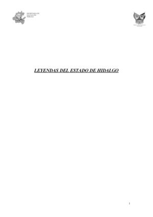 Antologia de leyendas de Hgo.