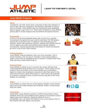 Jump Athletic Youth Basketball Programs