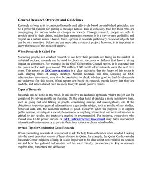 General Research Overview and Guidelines