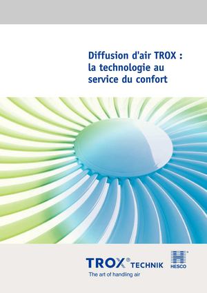Plaquette de présentation diffusion d'air TROX