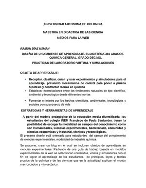 DISEÑO DE APRENDIZAJE ECOSISTEMA 360