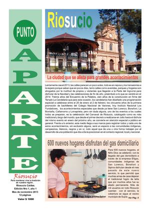Riosucio Edición Punto Aparte noviembre 2013