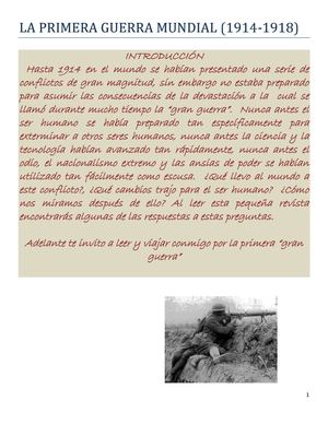 La primera Guerra Mundial