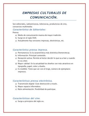 empresas culturales de la comunicación