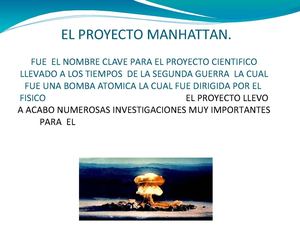 el  proyecto manhattan