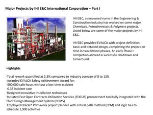 Major Projects by IHI E&C International Corporation – Part I