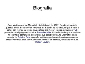 Biografia de `Dani Martin`