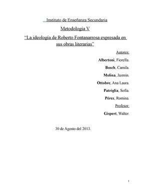 La ideología de Roberto Fontanarrosa expresada en sus obras literarias