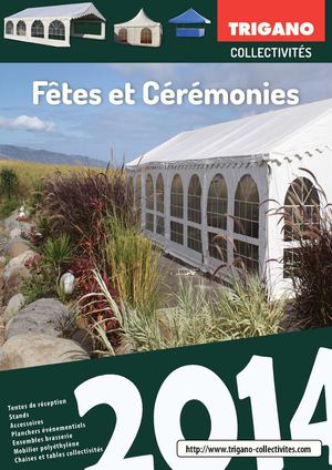 Catalogue Trigano Collectivités - Fêtes et Cérémonies - 2014